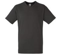 Camiseta de manga corta para hombre, de Fruit of the Loom, blanca, talla L Gris gris oscuro L