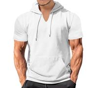 Camiseta de Manga Corta para Hombre, Estilo Casual, Corte Holgado, Sudaderas con Capucha Estampadas, Camisetas de Estilo Holgado, Camisa Verano Blanca, Talla Grande