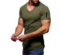 Camiseta de manga corta para hombre, fácil de llevar, para verano, casual, color liso, con cremallera, bolsillo, blusa de manga corta para interiores y exteriores, caminar, deportes, vida diaria