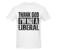 Camiseta de Manga Corta para Hombre Gracias a Dios no Soy Liberal