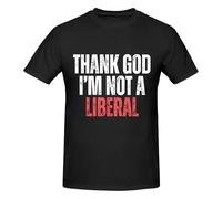 Camiseta de Manga Corta para Hombre Gracias a Dios no Soy Liberal