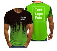 Camiseta De Manga Corta para Hombre para Gimnasio Deportes Fitness Cuello Redondo Media Manga Jóvenes Adolescentes con Estampado Personalizado Imagen Y Texto De Logotipo,Grass Green-5x_l