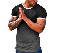 Camiseta de manga corta para hombre, ropa deportiva, para verano, casual, holgada, de manga corta, para interiores y exteriores, deportes, vida diaria, amarillo, 5XL