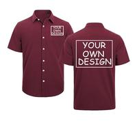 Camiseta De Manga Corta para Hombre Verano Personalizada Camisa Profesional con Logotipo Personalizado Camisa Polo Informal De Negocios Estampado Bordado Tallas S-5XL Regalo Color7,S