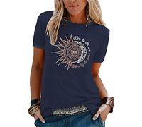 Camiseta de Manga Corta para Mujer Blusas y Camisas Talla Grande Casual Túnica Tops Cuello en V Regalo Original Clásicas Top Algodón T-Shirt Elegante Rebajas Túnicas Fiesta Shirt Correr Entrenamiento