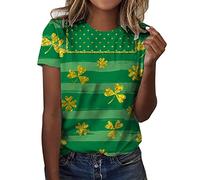 Camiseta de Manga Corta para Mujer con Estampado Moderno y Diseño Casual de Tendencias Actuales (Mint Green, XL) c147