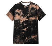 Camiseta de manga corta para mujer, cuello redondo, estampado, Oro Rosa, XS