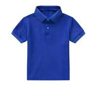 Camiseta de manga corta para niño casual sólido caballero tops vacaciones camisas, azul oscuro, 3-4 años