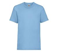 Camiseta de manga corta para niños, de la marca Fruit of the Loom, Unisex Azul azul celeste 5 años