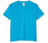 Camiseta de manga corta para niños, de la marca Fruit of the Loom, Unisex Azul (Azure Blue) 3 años