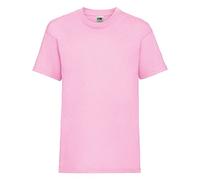 Camiseta de manga corta para niños, de la marca Fruit of the Loom, Unisex Rosa (Light Pink) 12 años