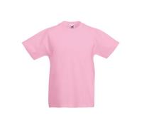 Camiseta de manga corta para niños, de la marca Fruit of the Loom, Unisex Rosa (Light Pink) 14 años