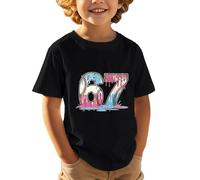 Camiseta de manga corta para niños y niñas, diseño de 67, diseño clásico de dibujos animados, ropa de calle informal para niñas, Negro, 13-14 años