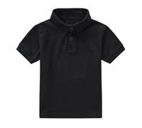 Camiseta de manga corta para niños y niñas, informal, sólida, para caballeros, vacaciones, camisetas, Negro , 6-7 años