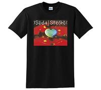 Camiseta de manga corta SODA Stereo para hombre Dynamo Vinyl CD Top, Negro, M