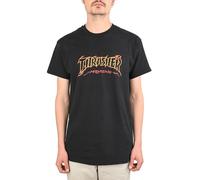Camiseta De Manga Corta Thrasher Agrietada - Negra