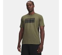 Camiseta de manga corta Under Armour Box Wordmark Label para hombre Marine OD Verde / Negro M
