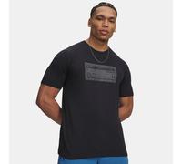 Camiseta de manga corta Under Armour Box Wordmark Label para hombre Negro / Castlerock L