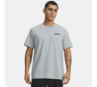 Camiseta de manga corta Under Armour Heavyweight Armour Label para hombre Mod Gris Medium Heather / Negro L