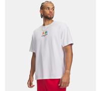 Camiseta de manga corta Under Armour Heavyweight Fitness Expo para hombre Blanco / Negro XXL