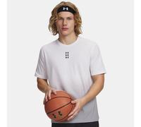 Camiseta de manga corta Under Armour Hoops Triple Logo para hombre Blanco / Negro M