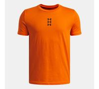 Camiseta de manga corta Under Armour Hoops Triple Logo para niño Team Naranja / Negro YSM (127 - 137 cm)
