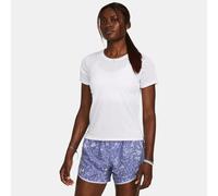 Camiseta de manga corta Under Armour Launch para mujer Blanco / Reflectante XS