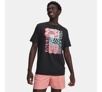 Camiseta de manga corta Under Armour Logo Collage para hombre Negro / Posh Rosa L