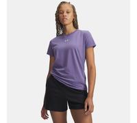 Camiseta de manga corta Under Armour Rival Core para mujer Morado Luxe / Blanco S