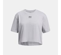 Camiseta de manga corta Under Armour Rival para niña Mod Gris Light Heather / Negro YXL (160 - 170 cm)
