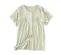 Camiseta de manga corta unisex con hombreras integradas para aplicaciones terapéuticas. Fases de recuperación en diferentes necesidades, verde, XL