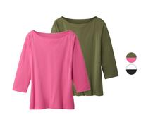 Camiseta de manga larga 3/4 para mujer pack 2