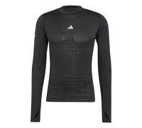 adidas Hombre Techfit Cold Ready Training LONGLEEVE, Black, L