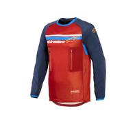 Alpinestars Maxdura Dual Maillot de motocross, rojo-azul, tamaño L para Hombres