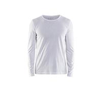 Camiseta de manga larga, color blanco, talla XL