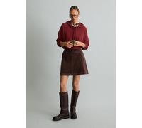 Camiseta de manga larga con capucha, corte holgado Deep Burgundy M