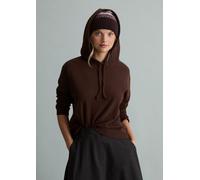 Camiseta de manga larga con capucha, corte holgado Espresso Brown XXS