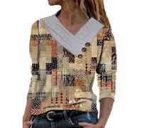 Camiseta de manga larga con cuello en V para mujer, blusa holgada, plisada, top negro, sexy, amarillo, L