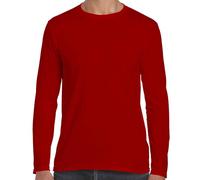 Camiseta De Manga Larga Con Cuello Redondo Gildan SoftStyle S-3XL