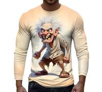 Camiseta de manga larga con motivos de animales para comodidad diaria y aspecto elegante, ideal para el tiempo libre, paseos por la ciudad, corte informal con cuello redondo, combinable con pantalones