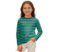 - Camiseta de manga larga con rayas de carnaval, camiseta gráfica de colores para una cómoda camiseta de ocio, ideal para jugar. Descubre un compañero resistente para el día a día con un diseño alegre