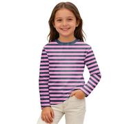 - Camiseta de manga larga con rayas de carnaval, camiseta gráfica de colores para una cómoda camiseta de ocio, ideal para jugar. Descubre un compañero resistente para el día a día con un diseño alegre