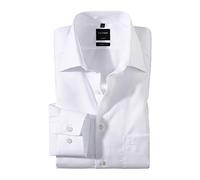 Camiseta de manga larga de Olymp, de corte moderno, con cuello New Kent Blanco Weiß