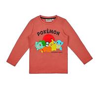 Camiseta de manga larga de Pokémon en varios diseños, rojo claro, 9 años