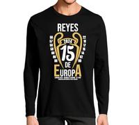 Camiseta de Manga Larga del Madrid - Reyes de Europa - Campeones de la Champions (11- Camiseta Talla S)(Negra Manga Larga)