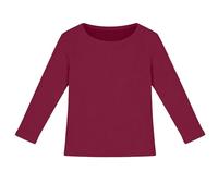 Camiseta de Manga Larga elástica para niñas con Cuello y canalé Corte Ajustado diseño Informal y cómodo Ideal para Uso Diario y Actividades Escolares Simpatía Que se Adapta a su Talla