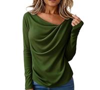 Camiseta de Manga Larga Femenina en Estaciones otoño Invierno con Estilo Casual básico Ofrece Comodidad y suavidad excepcional Ideal para Rutina Cotidiana Uso Diario Mujer clásica