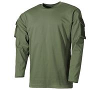 Camiseta de manga larga MFH US Con bolsillos en las mangas Hombre OD Green