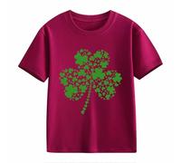 Camiseta de manga larga negra para niños, camiseta de San Día Medio y Grande para niños, diseño retro con estampado 2D, Vino, 10-11Years