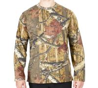 Camiseta de manga larga para hombre con estampado de bosque selva y árbol real, mezcla de algodón y poliéster, elegante pesca y caza, tallas de ropa M a 5XL (Reino Unido), perfecta para aventuras al
